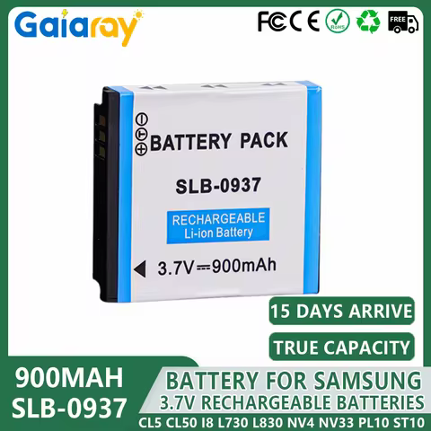 1-5PCS 900mah SLB-0937 SLB0937 Battery For Samsung SLB-0937 and Samsung CL5 CL50 i8 L730 L830 NV4 NV