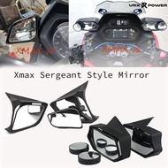 XMAX Motorcycle Side Mirrors Sergeant Style Mirror Rear View Mirrors For YAMAHA XMAX 300 v1 v2 2017-2023