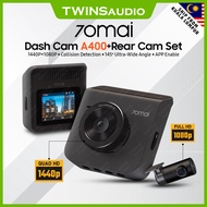 70mai A400 Car Recorder Dashcam with RC09 Rear Camera (Grey)