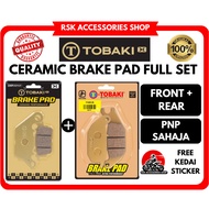 TOBAKI Ceramic DEPAN BELAKANG Brake Pad Y15 LC135 4S 5S V8 FI RS150 RSX EX5 EX5 DREAM Y125Z R15 R25 