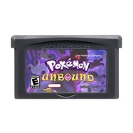 Pokemon Unbound GBA ตลับเกม32บิตวิดีโอเกมคอนโซลการ์ดเกมพัดลมภาษาอังกฤษสำหรับ GBA NDS