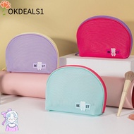 DEALSHOP Storage Bag, Dopamine Color Mesh Cosmetic Bag