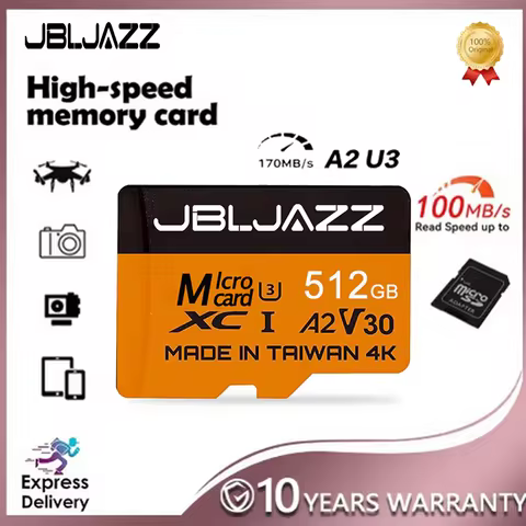 High-Speed V30 SD Card Bundle 512GB A2 128GB 256GB 64GB Memory Card Micro TF SD for Smartphone Table