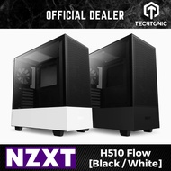 NZXT H510 Flow Compact Mid-Tower Case with Tempered Glass [BLACK / WHITE]