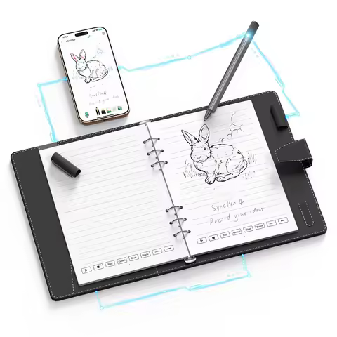 SyncPen 4 Set Smart Pen with Digital Notebook Digital Pen Sync Pen Erasable Gel Pen Bluetooth Wirele