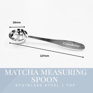 Matcha Measuring Spoon / Stainless steel spoon / Cooper ; Silver/2.0-2.3g per scoop