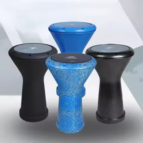 Adults Doumbek Professional Tambourine Aluminium Darbuka Meditation Portable Drums Instrument with B