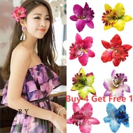 1 PC Fashion Flowers Hair Clips Gift Sand Beach Colorful 10 Colors Handmade Butterfly Orchid Hair Cl