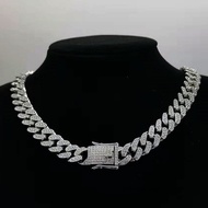 Mens Cuban Link Chain Necklace Well-polished Trrendy Necklace for Party Anniversary Birthday Gift WT