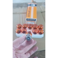 Set of 10 Auto Lamp PY21W 12V 21W turn signal bulbs with slanted legs