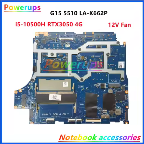 New Laptop Motherboard For Dell G15 5510 LA-K662P i5-10500H/i7-10870H RTX3050 4G