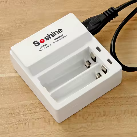 Soshine Smart Charger for Li-FePO4 14500 10440 (3.2V) /Ni-MH AA AAA (1.2V) F7(Fe)