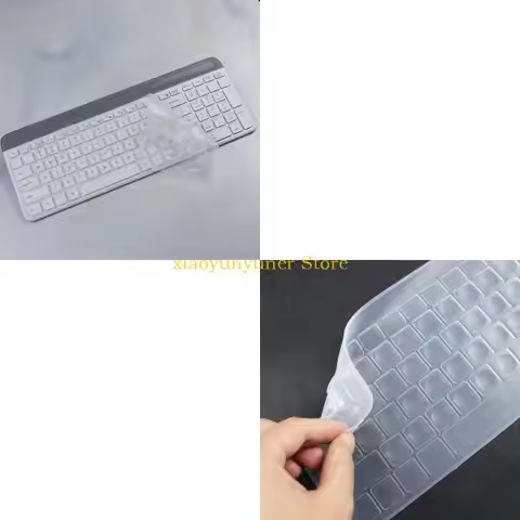 P9JB Thin Silicone Keyboard Protectors for K580/K585/K470/MK470 Keyboard Cover Wireless Keyboard Erg