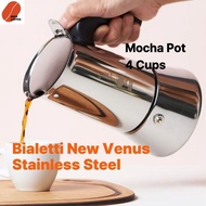 Bialetti New Venus Stainless Steel Mocha Pot 4 Cups