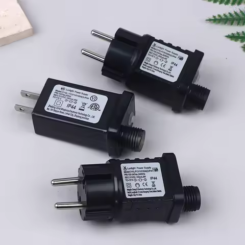 EU/US/UK Plug---AC 220V 110V To 31VDC 6W 24V 5V Transformer Plug Power Supply IP44 8Modes LED Lamp D