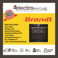 Brandt BOH7534LX  BUILT-IN HYDROLYSE OVEN 73L