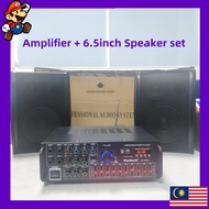 3000W Bluetooth 2Ch home Amplifier with 2x 6.5inch speaker woofer home aduio Set Professional Karaok