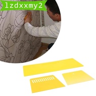 [Lzdxxmy2] 3 Pieces Auto Body Filler Spreaders Yellow Reusable Putty Tool for
