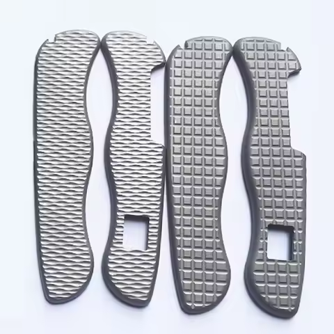 1 pair Titanium Grip Handle Scales With square holes For 111mm Victorinox Swiss Army Knives Liner Lo