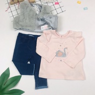 Sz 92cm Set of 3 Primark fur vests size 3m to 3 years old