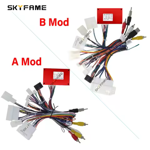 SKYFAME Car 16pin Wiring Harness Adapter Canbus Box Decoder Android Radio Power Cable For Toyota Alp