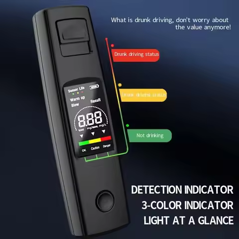 Portable Alcohol Tester Professional High Sensitivity Breathalyzer Alcohol Test Digital Breath Alcoh