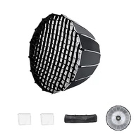 Triopo 23.6inch/60cm Parabolic Softbox Bowens Mount Soft Boxes with Honeycomb Grid, Quick Set up Qui