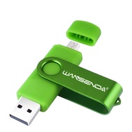OTG USB Flash Drive WANSENDA 2 in 1 Android External Storage Micro Port & USB 2.0 Pen Drive with Led