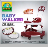 Family Baby Walker FB880 Alat Bantu Belajar Jalan Roda Bayi Bulat Music Mainan