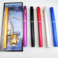 1m Pen Rod Metal Drum Wheel Set Ice Fishing Retractable Fishing Rod Fishing Gear Mini Sea Rod One Pi