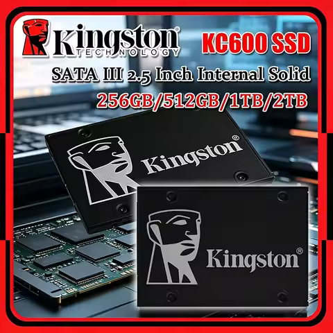 Kingston KC600 SSD 1TB 256GB 512GB 2TB SATA 3 2.5 Inch Internal Solid State Drive HDD Hard Disk HD 1