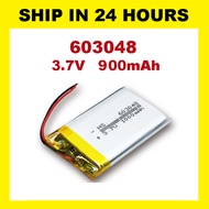 603048 Lithium Polymer Battery 3.7V 900mAh MP3 MP4 GPS Bluetooth Quran Pen Reader Microphone