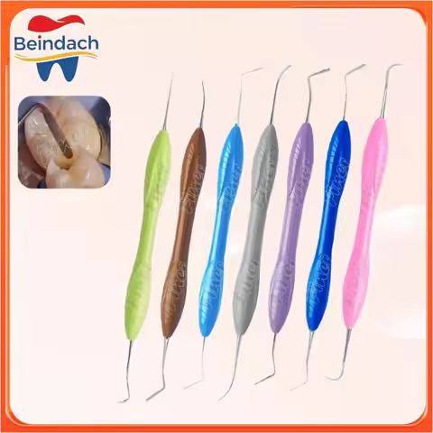Beindach 1PC Dental Resin Spatulas Silicone Handle Dental Resin Spatulas Aesthetic Restoration Denta