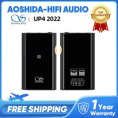 Shanling UP4 2022 Headphone Amplifier Full Format Balanced Headphone Power AMP Dual ES9219C DAC Blue