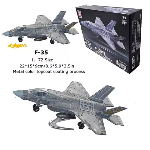 1:72 Scale Attack Fighter US Air Force F-35 Model DIY Assemble Die-Casting Military Toys Plane Model