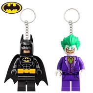 Compatible with LEGO DC Batman Building Block Minifigure Keychain JOKER JOKER School Bag Pendant Cou