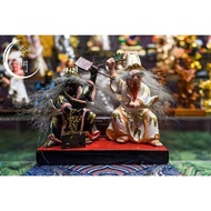 20cm Sophomore Grandpa Ji Ya Pek Statue (Sitting in Coffin) 6inch Tua Ji Ya Pek Statue