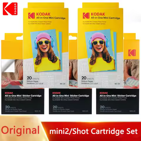 Kodak mini2/Shot All-in-One Ink Cartridge Set 10-100 Sheets C210 Dedicated Printing Paper Mobile Pho
