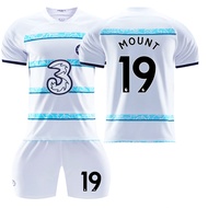 2223 Chelsea White Away No. 10 Pulisic 9 Aubameyang 7 Kante 19 Mount Football Suit