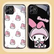 NC-62 Mymelody Kaca Glass Case For Realme C53 C31 C35 GT 6 Narzo N53 50A Prime