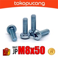 100pcs JP Bolts M8X50 mm Plus Screwdriver Bolts M8x50mm Plus Bolts M8 x 50mm