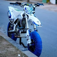 PUTIH Decal KLX GORDON White Blue ONEONENINE Can Change Name Color Number