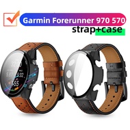 Garmin Forerunner 970 570 strap leather strap Sports wristband Garmin Forerunner 970 570 case Screen