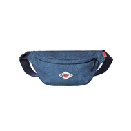 3Second Waist Bag Leaf Printed Motif Men's Chest Sling Bag biru 040523