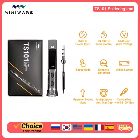 MINIWARE TS101 High-Power Portable Soldering Iron, OLED HD Digital Display, Temperature Adjustable, 