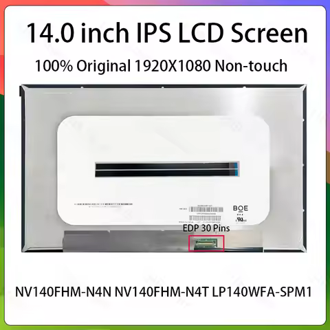 14 Inch IPS Laptop LCD Screen NV140FHM-N4N NV140FHM-N4T LP140WFA-SPM1 For Dell Latitude 5400 5410 54