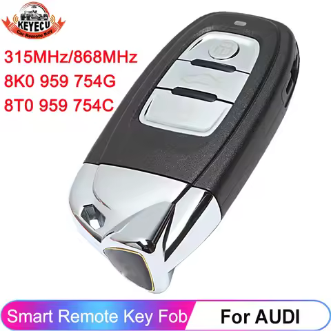 KEYECU 3 Buttons Modified As Lamborghini 315MHz For Audi A4 A5 A6 A7 S4 S5 Q5 RS5 2009-2016 Smart Re