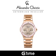 [Official Warranty] Alexandre Christie 2913BFBRGPN Women's Gold Dial Stainless Steel Strap Watch