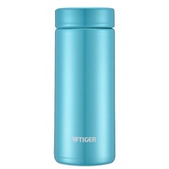 Tiger thermos bottle screw mag bottle 350ml, 6 hours heat/cold retention, aqua blue.