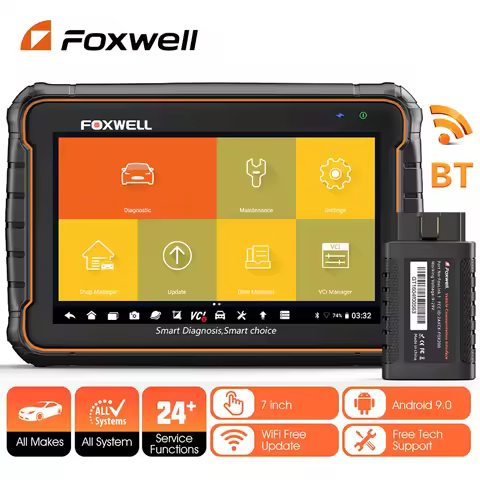 Foxwell GT60 OBD2 Automotive Scanner Biretional Control All System Car Code Reader EPB A/F 24 Reset 